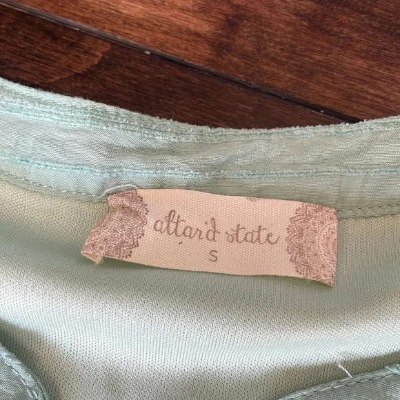 Altar’d State light green short sleeved dress Tiered Flowy Women’s size S NWT - Picture 4 of 12